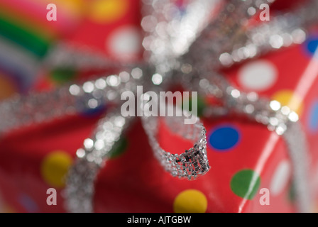 bunte verpacktes Geschenk-box Stockfoto