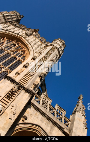 Engel Jacobs Aufstieg an der Westfront der Abtei in Bad Somerset UK Stockfoto