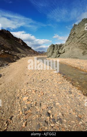 Tal in Landmannalaugar, Fjallabak Region, zentralen Hochland, Island Stockfoto