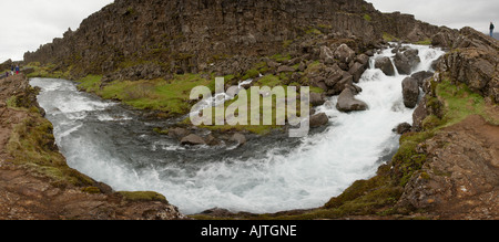 Öxará Fluss in Þingvellir, Island Stockfoto