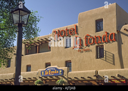 Das Hotel La Fonda im Plaza in Taos, New Mexico, USA Stockfoto