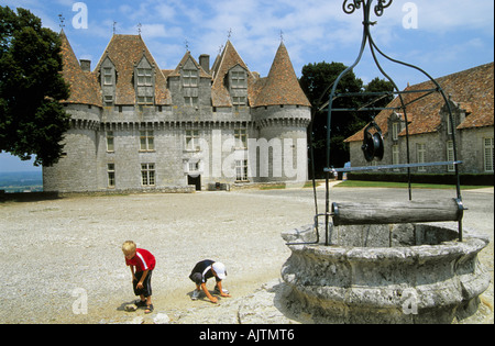 Périgord Monbazillac Schloss in Frankreich Stockfoto