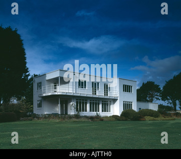 Tregganick, in der Nähe von Sancreed, Penzance, Cornwall, 1935-1936. Außen aus dem Garten. Architekt: Geoffrey Bazeley Stockfoto