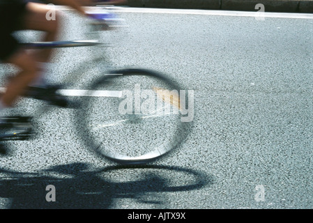 Radfahrer, Bewegungsunschärfe Stockfoto