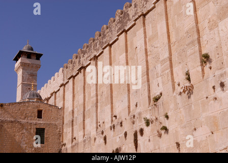 Der Ibrahim-Moschee, genannt Höhle Machpela auch Grab der Vorfahren oder Höhle der Patriarchen in Hebron Westjordanland Israel Stockfoto