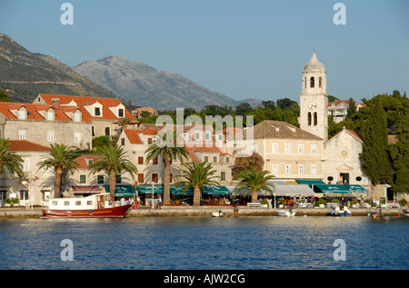 Waterfront Cavtat Dalmatien Kroatien Stockfoto