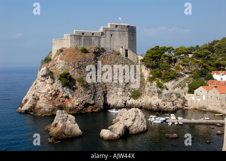Lovrijenac Dubrovnik Dalmatien Kroatien Stockfoto