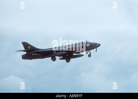 Hawker Hunter Schweizer Luftwaffe England. Stockfoto
