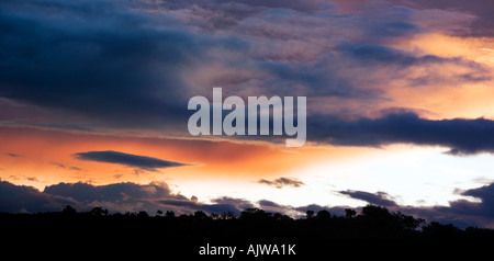 Gewitterwolke "layers" Landschaft. Andhra Pradesh, Indien Stockfoto