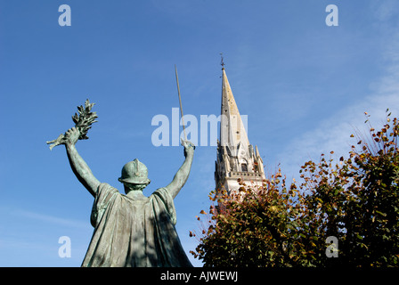 St. Martial Kirche, Montmorilon, Vienne, Frankreich. Stockfoto