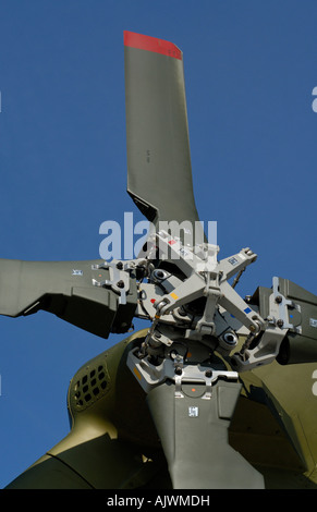 Heckrotor auf einer Agusta-Westland EH101 Helikopter Stockfoto