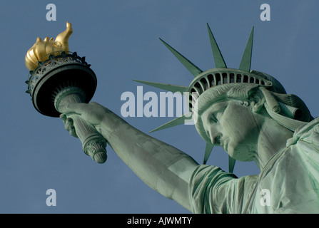 Der Status der Freiheitsstatue, New York Hafen, USA Stockfoto