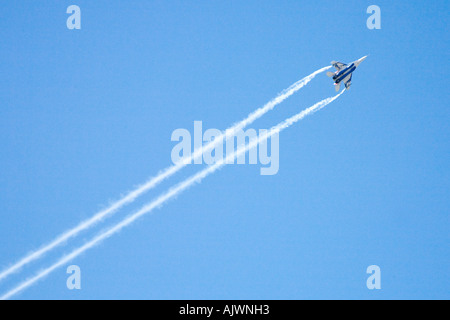 MIG-29M OVT Kampfjet fliegt Russian Aircraft Corporation in Fairford International Air Force zeigen Fairford Gloucestershire Stockfoto