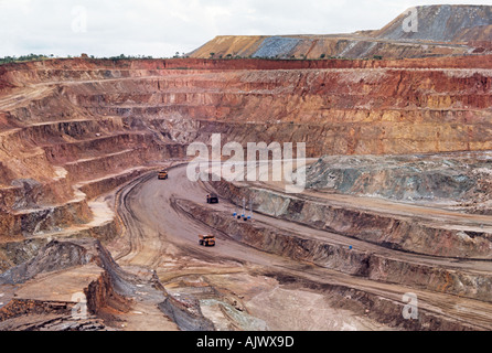 Tagebau Kupfermine in der mineralreichen Shaba Region der Demokratischen Republik Kongo Stockfoto