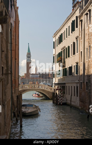 San Giorgio Maggiore aus Rio del Vin Castello Stockfoto