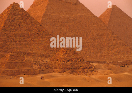 Ägypten, Pyramiden von Giza, Gizeh-plateau Stockfoto