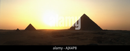 Pyramiden von Gizeh Stockfoto