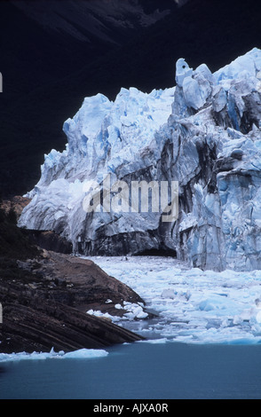 Snout/Endstation des Perito Moreno Gletschers, Los Glaciares National Park, Patagonia, Argentinien Stockfoto