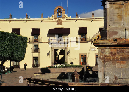 Palacio de Gobierno an Federal Plaza de Armas in Queretaro, Mexiko Stockfoto