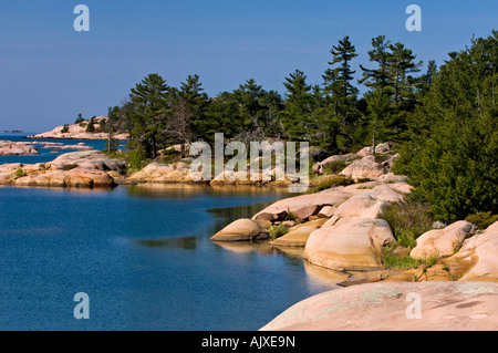 Fox Islands in Desjardins Bay, Georgian Bay, Killarney, Ontario, Kanada Stockfoto