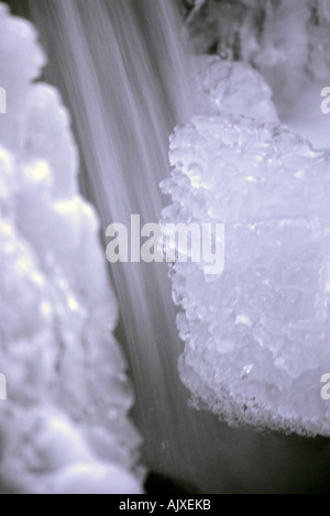 Eisformationen in Nahaufnahme Stockfoto