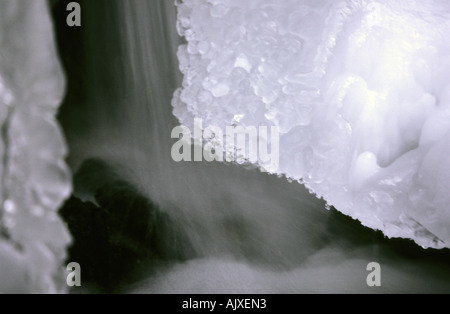 Eisformationen in Nahaufnahme Stockfoto