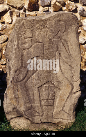 Tänzer panel Monte Alban Oaxaca Mexico Stockfoto