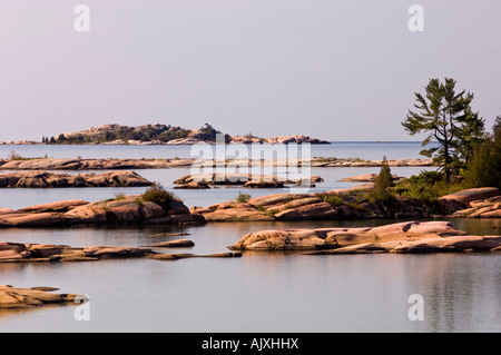 Fox Islands in Desjardins Bay, Georgian Bay, Killarney, Ontario, Kanada Stockfoto