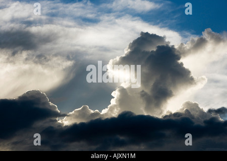 Gewitterwolke "layers" Landschaft. Indien Stockfoto