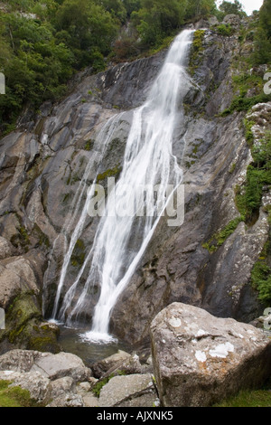 Aber Falls oder Rhaeadr Fawr im Coedydd Aber nationale Natur behalten Snowdonia National ^ Abergwyngregyn Gwynedd Nordwales Parken Stockfoto