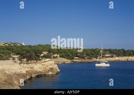 Cala Rajada Ratjada Szene Küste nördlich von Cala Rajada Ratjada Hafen Mallorca Balearen Spanien Stockfoto