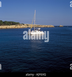 Cala Rajada Ratjada Szene Küste nördlich von Cala Rajada Ratjada Hafen Mallorca Balearen Spanien Stockfoto