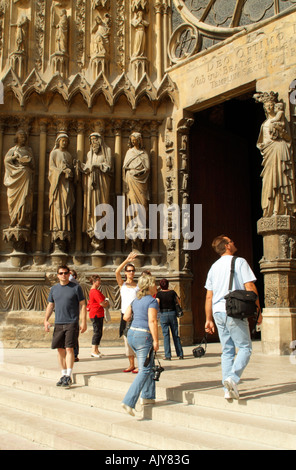 Kathedrale Notre-Dame in Reims, Frankreich Stockfoto