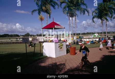 Darwin Australien Fannie Bay St Patricks Day Races Ticket Booth Stockfoto