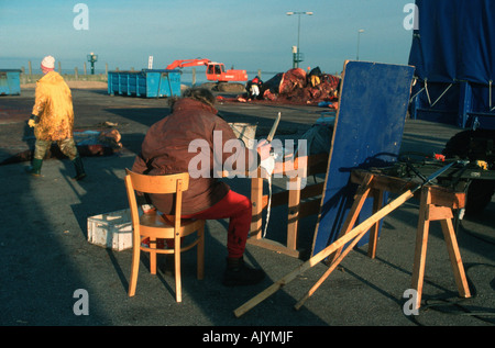 Wissenschaftliche Schlachten des Wals / Wissenschaftliche Schlachtung Eines Wals Stockfoto