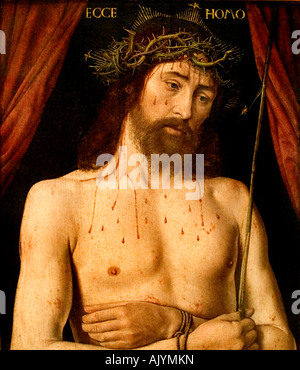 ECCO Homo (siehe den Mann) 1494 Christus Jean Hey 1480-1500 Stockfoto