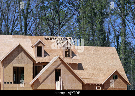 Holz gestalteten Wohnungsbau Stockfoto
