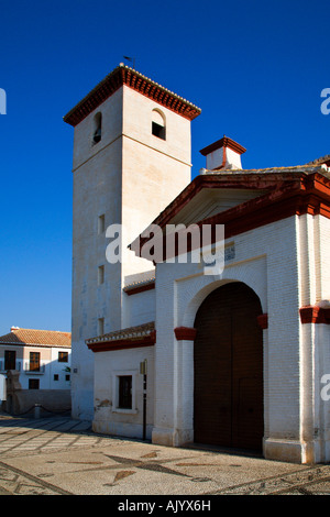 San Nicolas Kirche an der Plaza de San Nicolas der Albayzin Granada Spanien Stockfoto