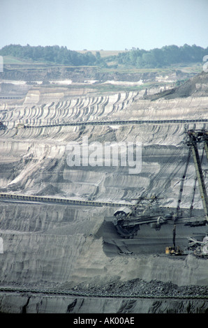 Ein Bagger Bergbau Braunkohle in der Tschechischen Republik Stockfoto