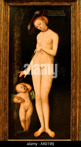 Lucas Cranach der ältere Kronach 1472 1553 Weimar Venus und Amor Stockfoto