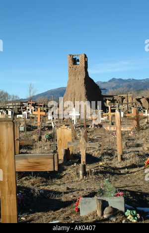 Ruine des ursprünglichen St. Jerome Kapelle Taos Pueblo New Mexico USA Amerika USA Stockfoto