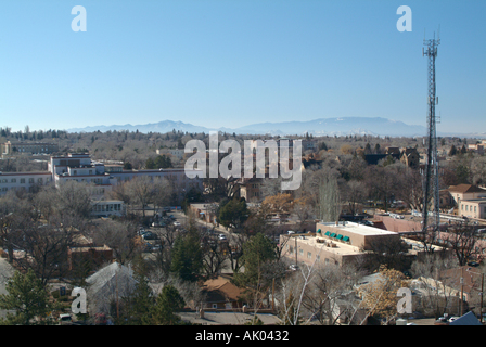 Blick auf die Stadt von Santa Fe aus Kreuz der Märtyrer. Stockfoto