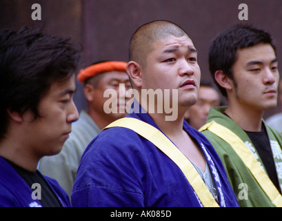 Teilnehmer des Sanno Matsuri Festival in historischer Kleidung paradieren Stadt Zentrum Straßen Tokyo Japan-Ost-Asien Stockfoto