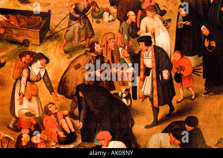 Pieter Breugel Brueghel 2 ll der ältere der Kampf zwischen Karneval und Fastenzeit Brussel Antwerpen 1564 1638 Stockfoto