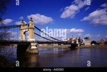 Die hammersmith Bridge, London, England Stockfoto