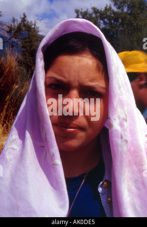 junge kurdische Mädchen Porträt Bekaa Tal Libanon Stockfoto