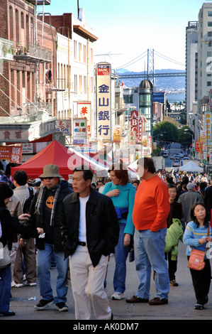 Ein Tag in Chinatown San Francisco Stockfoto