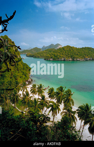 Blick vom Wanderweg auf Koh Wua Talab, Ang Thong National Marine Park, Thailand Stockfoto