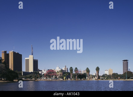 Skyline von Nairobi Kenia Stockfoto