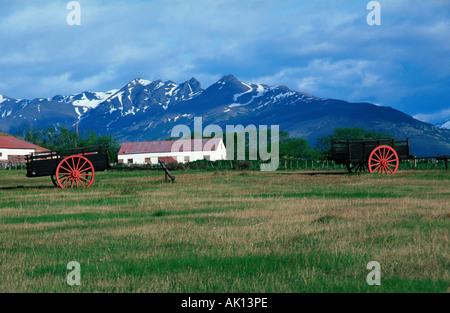 Bauernhof / Patagonien Stockfoto